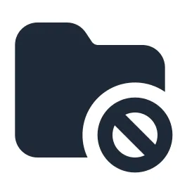 Folder Block Solid Icon
