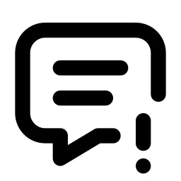 Message Exclamation Line Icon