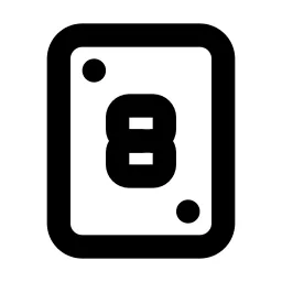 Play Card 8 Line Icon
