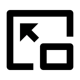 Picture In Picture Exit Line Icon