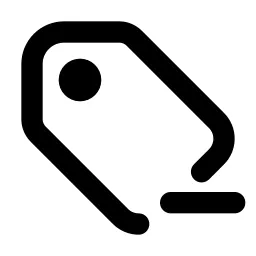 Tag Minus Line Icon