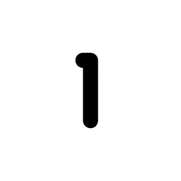 Number 1 Small Line Icon