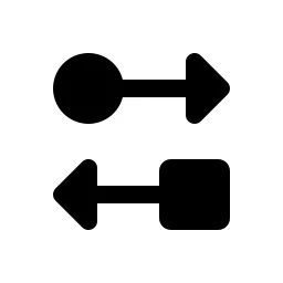 Connected Arrow Fill Icon