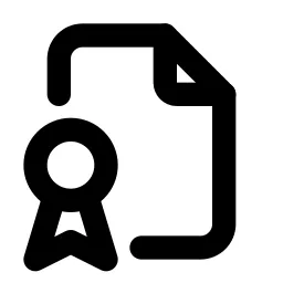 File Certificate Line Icon