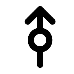 Arrow Rotary Straight Line Icon