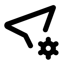 Location Cog Line Icon