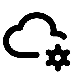 Cloud Cog Line Icon
