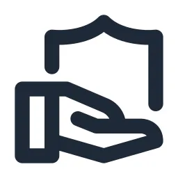 Shield Hand Line Icon
