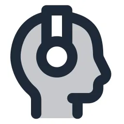 Head Headset Duotone Icon