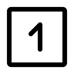 Number 1 Square Icon