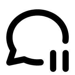 Message Circle Pause Line Icon