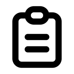 Clipboard Text Line Icon