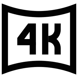 Curved 4k Icon