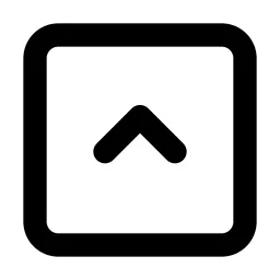 Square Chevron Up Line Icon