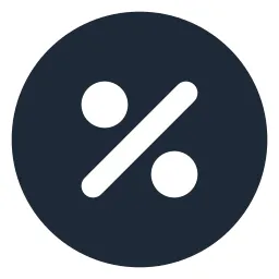 Percent Circle Solid Icon