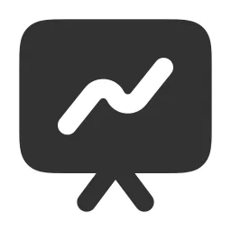 Presentation Chart Line Fill Icon