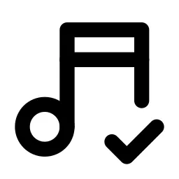 Music Check Line Icon