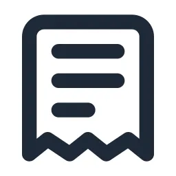 Receipt Text Line Icon