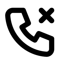 Phone X Line Icon
