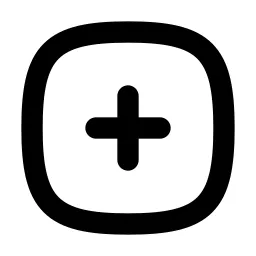 Square Rounded Plus Line Icon