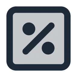 Percent Box Duotone Icon