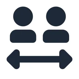 Social Distance 2 Solid Icon