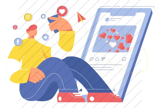Person Viewing Social Media on Phone