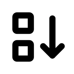 Sort Descending 2 Line Icon