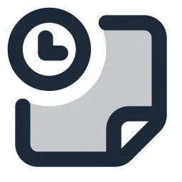 Note Clock Duotone Icon