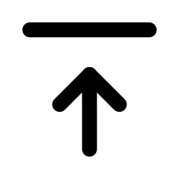 Arrow Bar To Up Line Icon