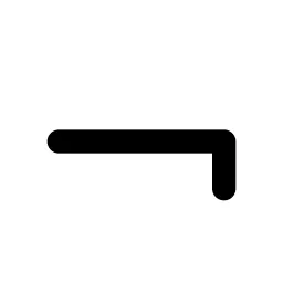 Math Not Line Icon