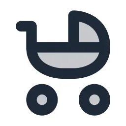 Baby Carriage Duotone Icon