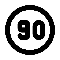 Time Duration 90 Line Icon