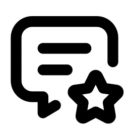 Message Star Line Icon