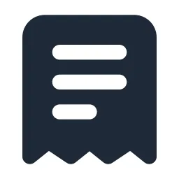 Receipt Text Solid Icon