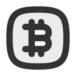 Bitcoin Square Duotone Icon