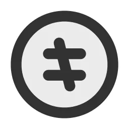Equal Not Circle Duotone Icon