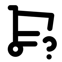 Shopping Cart Question Line Icon