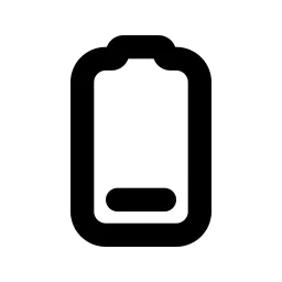 Battery Vertical 1 Line Icon