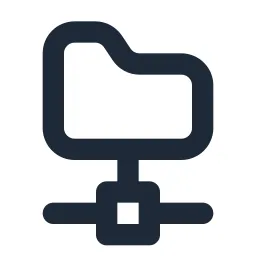 Folder Connect Line Icon