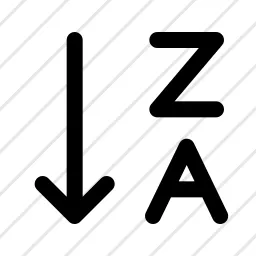 Filter Descending Sort Za Icon
