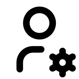 User Cog Line Icon