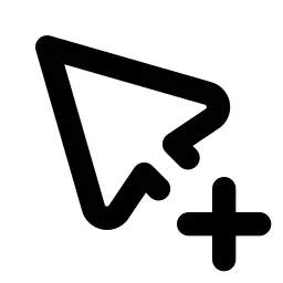 Pointer Plus Line Icon