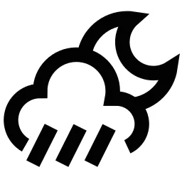 Strong Rain Night Icon