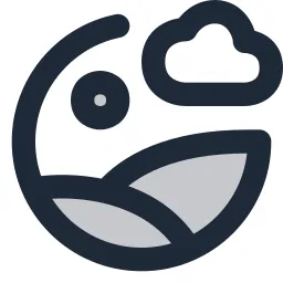 Image Circle Cloud Duotone Icon