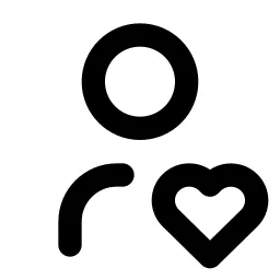 User Heart Line Icon