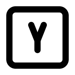 Square Letter Y Line Icon