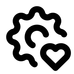Settings Heart Line Icon