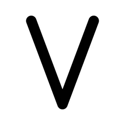Letter V Line Icon
