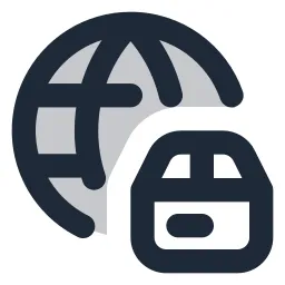 Globe Parcel Duotone Icon